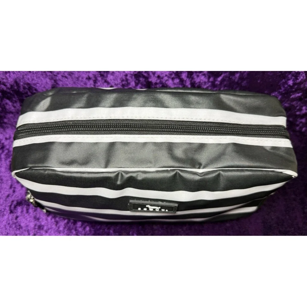 Scout Bag 3 Zip Toiletry Bag‎ FLEETWOOD BLACK Black White Medium Cosmetics